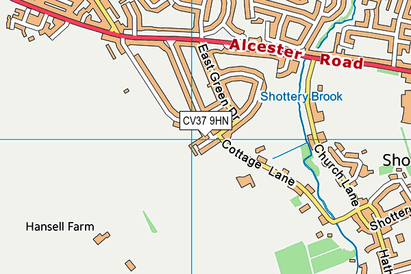CV37 9HN map - OS VectorMap District (Ordnance Survey)