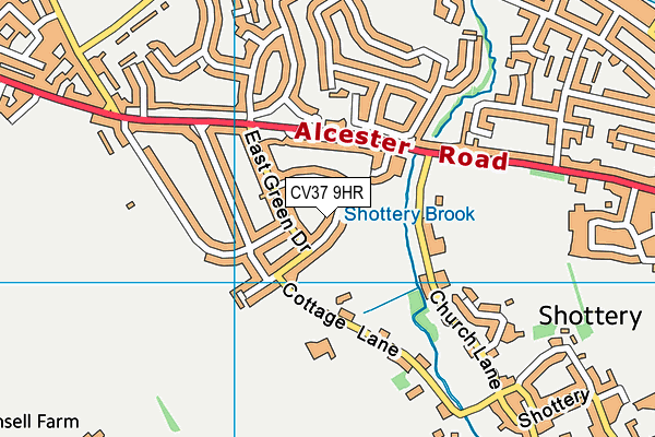 CV37 9HR map - OS VectorMap District (Ordnance Survey)