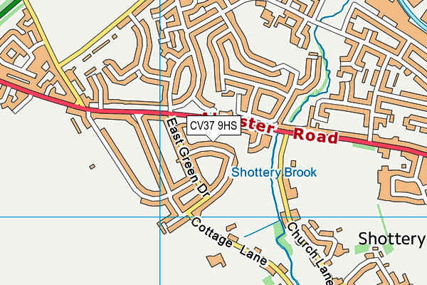 CV37 9HS map - OS VectorMap District (Ordnance Survey)