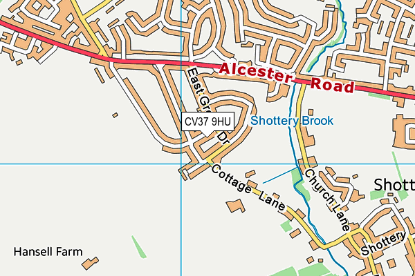 CV37 9HU map - OS VectorMap District (Ordnance Survey)