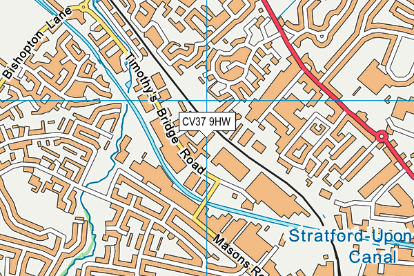 CV37 9HW map - OS VectorMap District (Ordnance Survey)