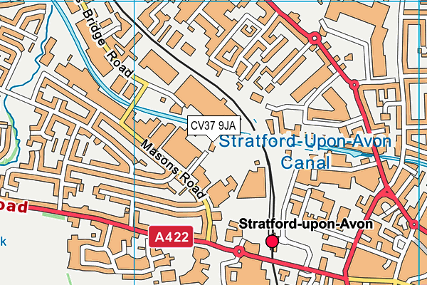 CV37 9JA map - OS VectorMap District (Ordnance Survey)