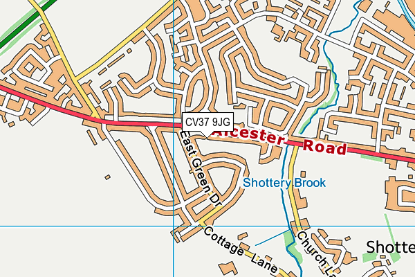 CV37 9JG map - OS VectorMap District (Ordnance Survey)