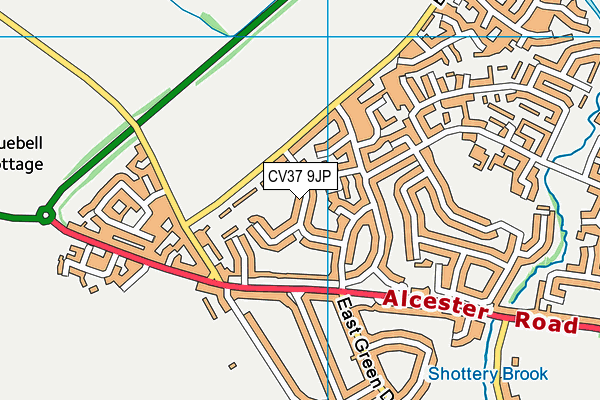 CV37 9JP map - OS VectorMap District (Ordnance Survey)