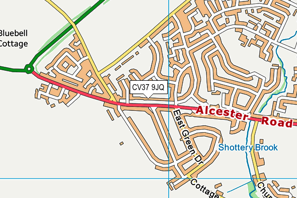 CV37 9JQ map - OS VectorMap District (Ordnance Survey)