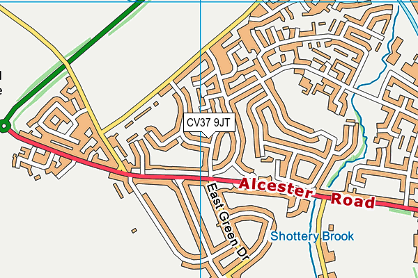 CV37 9JT map - OS VectorMap District (Ordnance Survey)