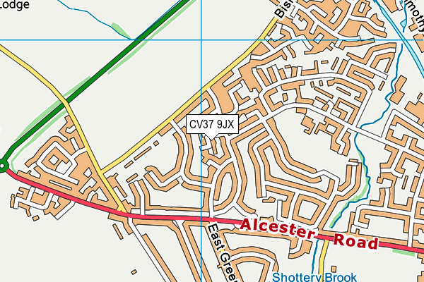 CV37 9JX map - OS VectorMap District (Ordnance Survey)