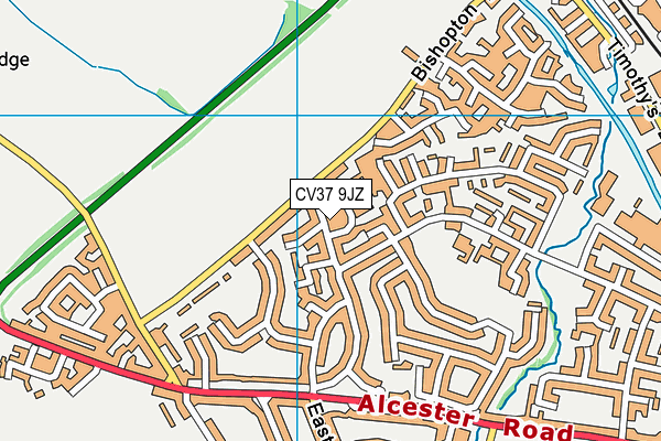 CV37 9JZ map - OS VectorMap District (Ordnance Survey)