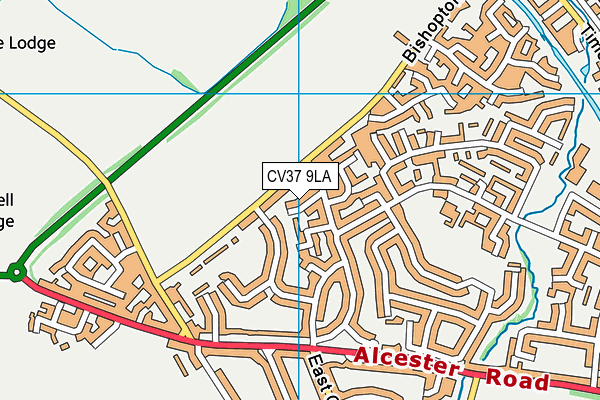 CV37 9LA map - OS VectorMap District (Ordnance Survey)