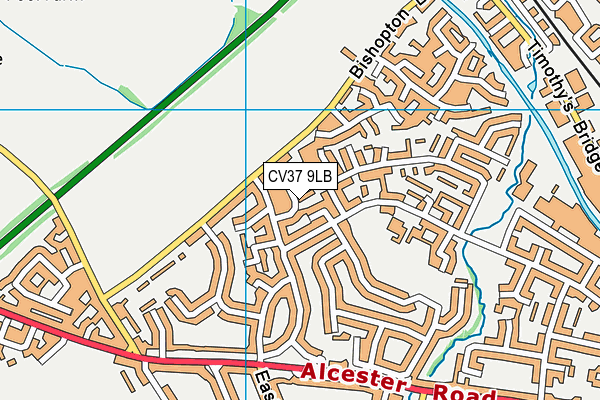 CV37 9LB map - OS VectorMap District (Ordnance Survey)