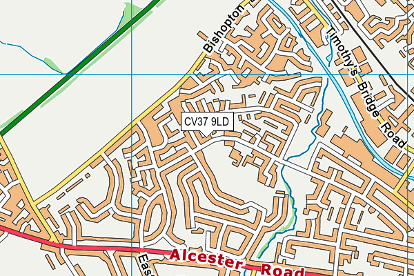 CV37 9LD map - OS VectorMap District (Ordnance Survey)