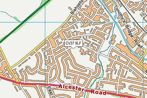 CV37 9LF map - OS VectorMap District (Ordnance Survey)