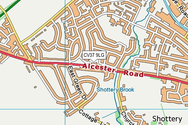 CV37 9LG map - OS VectorMap District (Ordnance Survey)