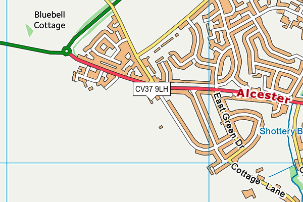 CV37 9LH map - OS VectorMap District (Ordnance Survey)