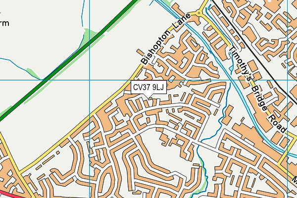 CV37 9LJ map - OS VectorMap District (Ordnance Survey)