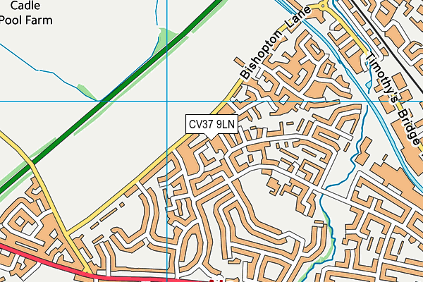 CV37 9LN map - OS VectorMap District (Ordnance Survey)