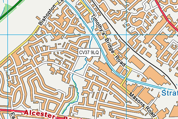 CV37 9LQ map - OS VectorMap District (Ordnance Survey)