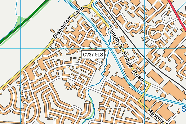CV37 9LS map - OS VectorMap District (Ordnance Survey)