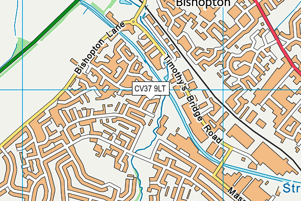CV37 9LT map - OS VectorMap District (Ordnance Survey)