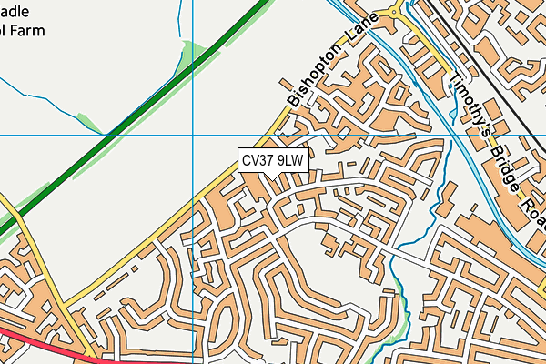 CV37 9LW map - OS VectorMap District (Ordnance Survey)