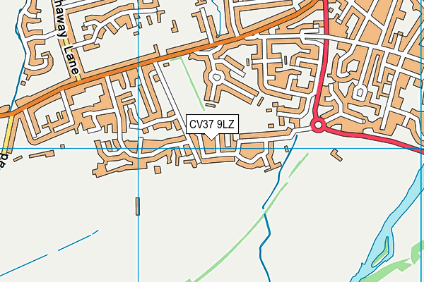 CV37 9LZ map - OS VectorMap District (Ordnance Survey)