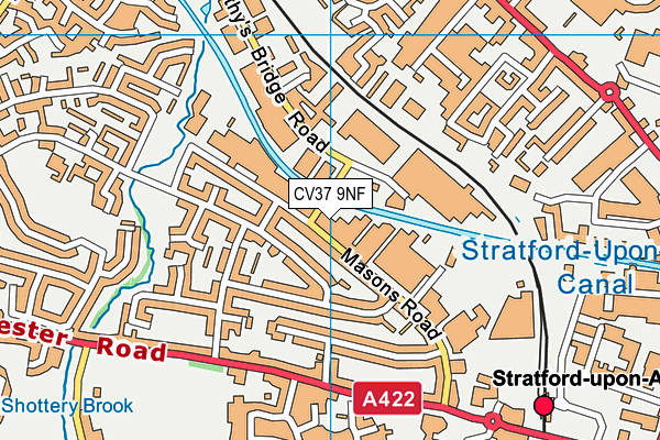 CV37 9NF map - OS VectorMap District (Ordnance Survey)