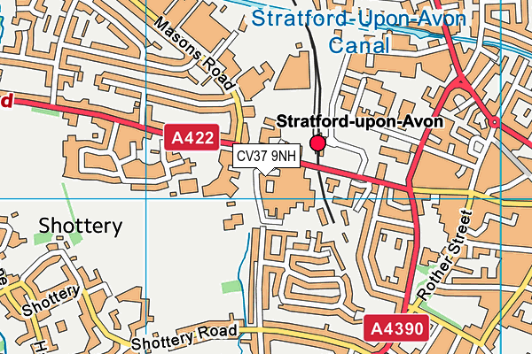 CV37 9NH map - OS VectorMap District (Ordnance Survey)