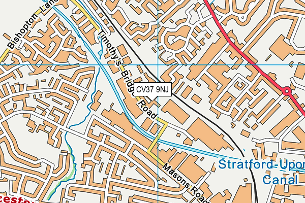 CV37 9NJ map - OS VectorMap District (Ordnance Survey)