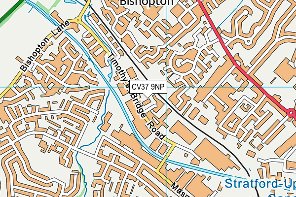 CV37 9NP map - OS VectorMap District (Ordnance Survey)