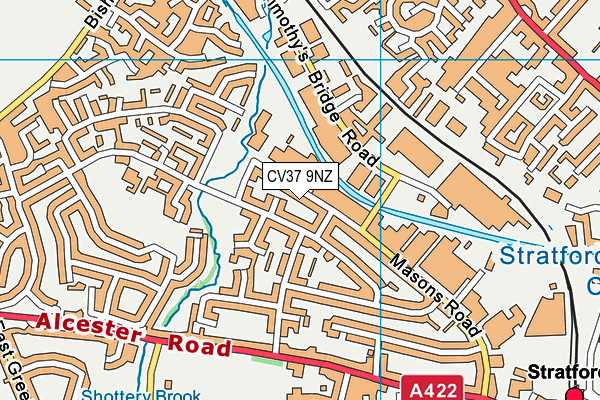 CV37 9NZ map - OS VectorMap District (Ordnance Survey)