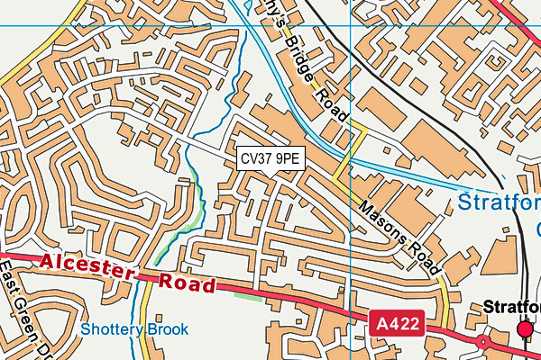 CV37 9PE map - OS VectorMap District (Ordnance Survey)