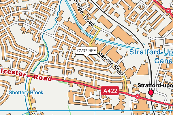 CV37 9PF map - OS VectorMap District (Ordnance Survey)