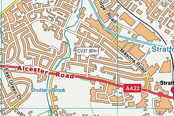 CV37 9PH map - OS VectorMap District (Ordnance Survey)