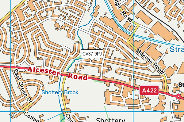 CV37 9PJ map - OS VectorMap District (Ordnance Survey)