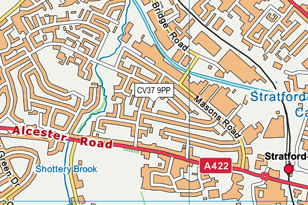 CV37 9PP map - OS VectorMap District (Ordnance Survey)