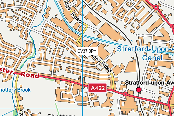 CV37 9PY map - OS VectorMap District (Ordnance Survey)