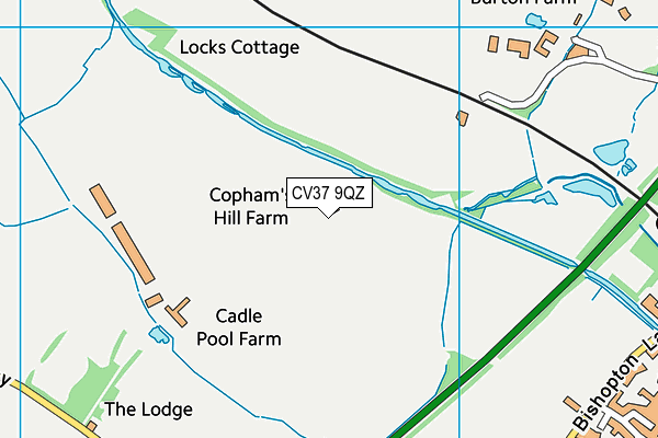 CV37 9QZ map - OS VectorMap District (Ordnance Survey)