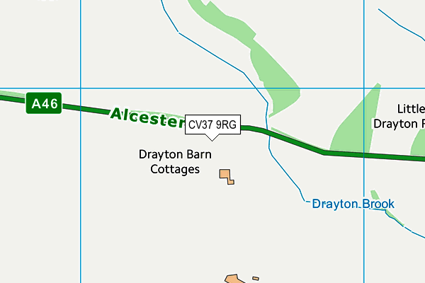 CV37 9RG map - OS VectorMap District (Ordnance Survey)