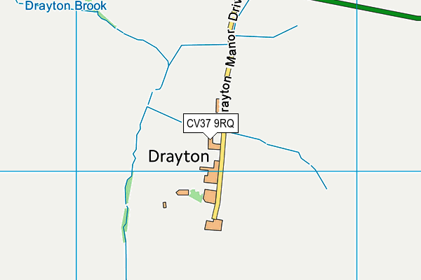 CV37 9RQ map - OS VectorMap District (Ordnance Survey)