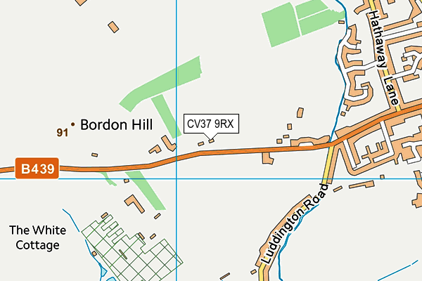 CV37 9RX map - OS VectorMap District (Ordnance Survey)