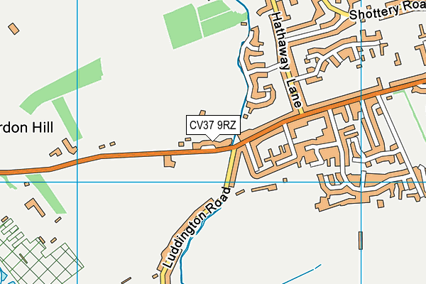 CV37 9RZ map - OS VectorMap District (Ordnance Survey)