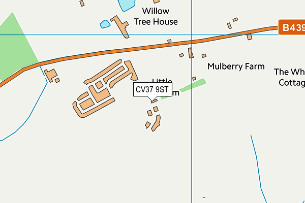 CV37 9ST map - OS VectorMap District (Ordnance Survey)