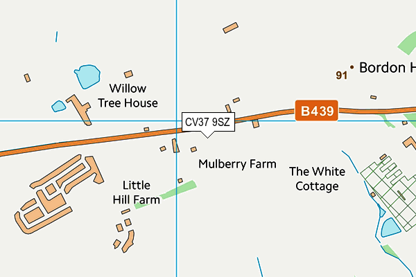 CV37 9SZ map - OS VectorMap District (Ordnance Survey)