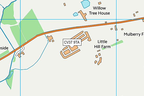 CV37 9TA map - OS VectorMap District (Ordnance Survey)