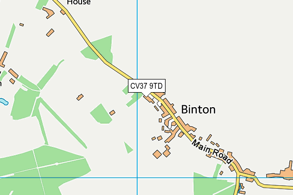 CV37 9TD map - OS VectorMap District (Ordnance Survey)