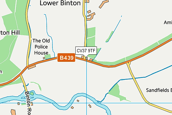 CV37 9TF map - OS VectorMap District (Ordnance Survey)