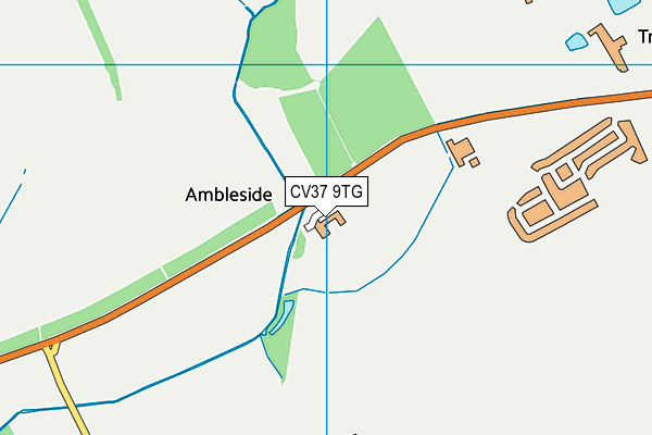 CV37 9TG map - OS VectorMap District (Ordnance Survey)