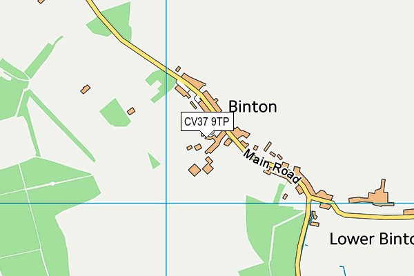 CV37 9TP map - OS VectorMap District (Ordnance Survey)