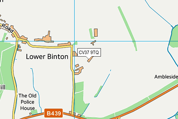 CV37 9TQ map - OS VectorMap District (Ordnance Survey)