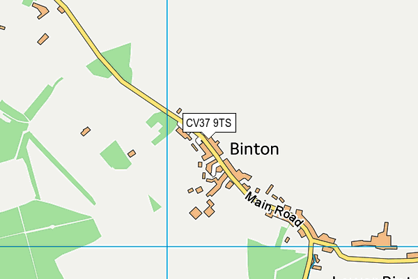 CV37 9TS map - OS VectorMap District (Ordnance Survey)